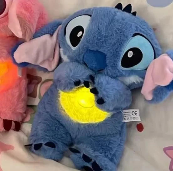 Disney Stitch & Angel Breathing Plush Toys – Soothing Light-Up Companions
