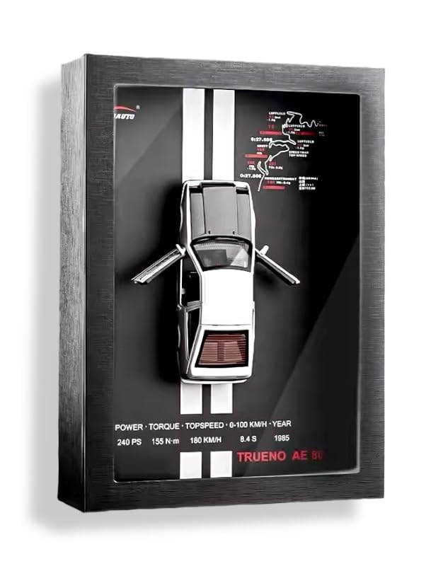 Wooden Frame with Removable Die-Cast Cars