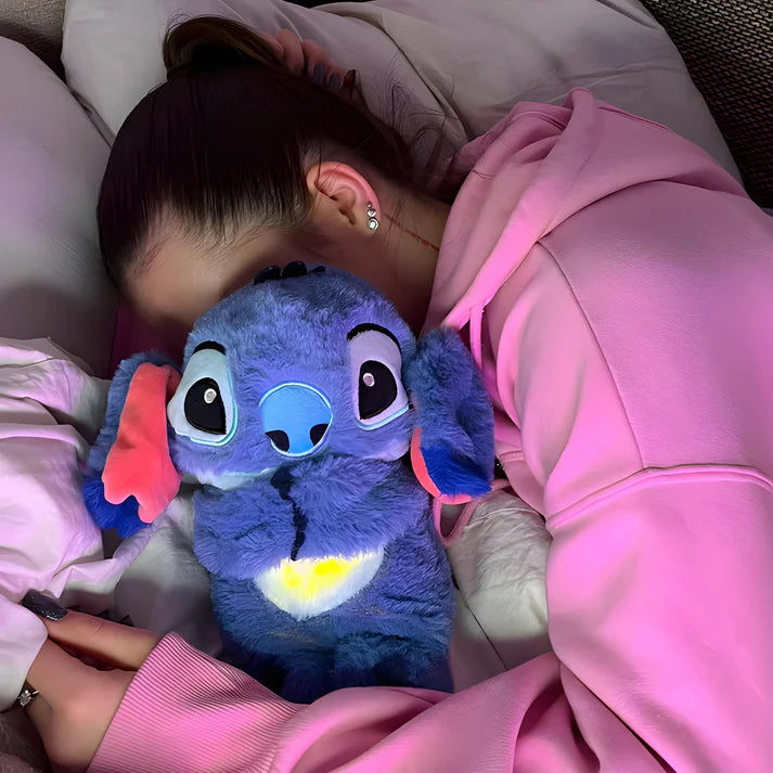 Disney Stitch & Angel Breathing Plush Toys – Soothing Light-Up Companions
