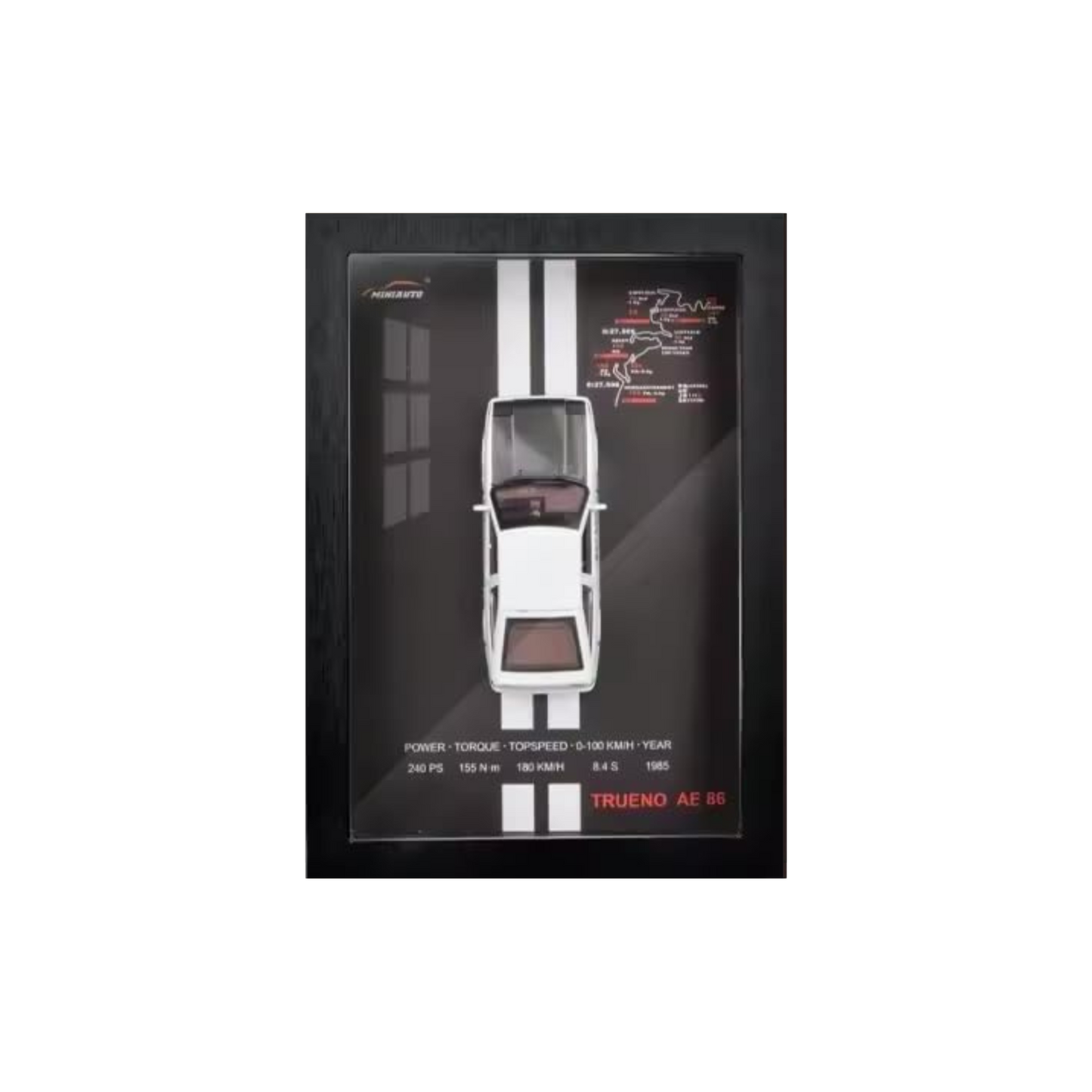 Wooden Frame with Removable Die-Cast Cars