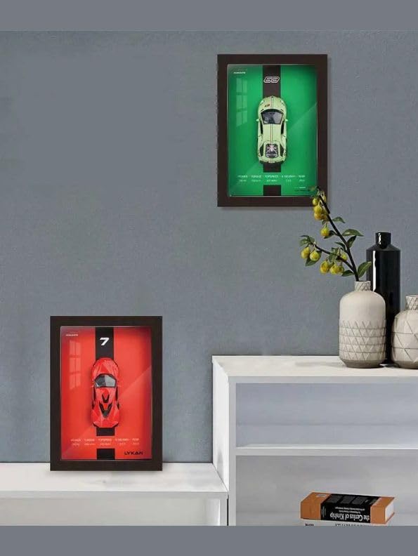 Wooden Frame with Removable Die-Cast Cars