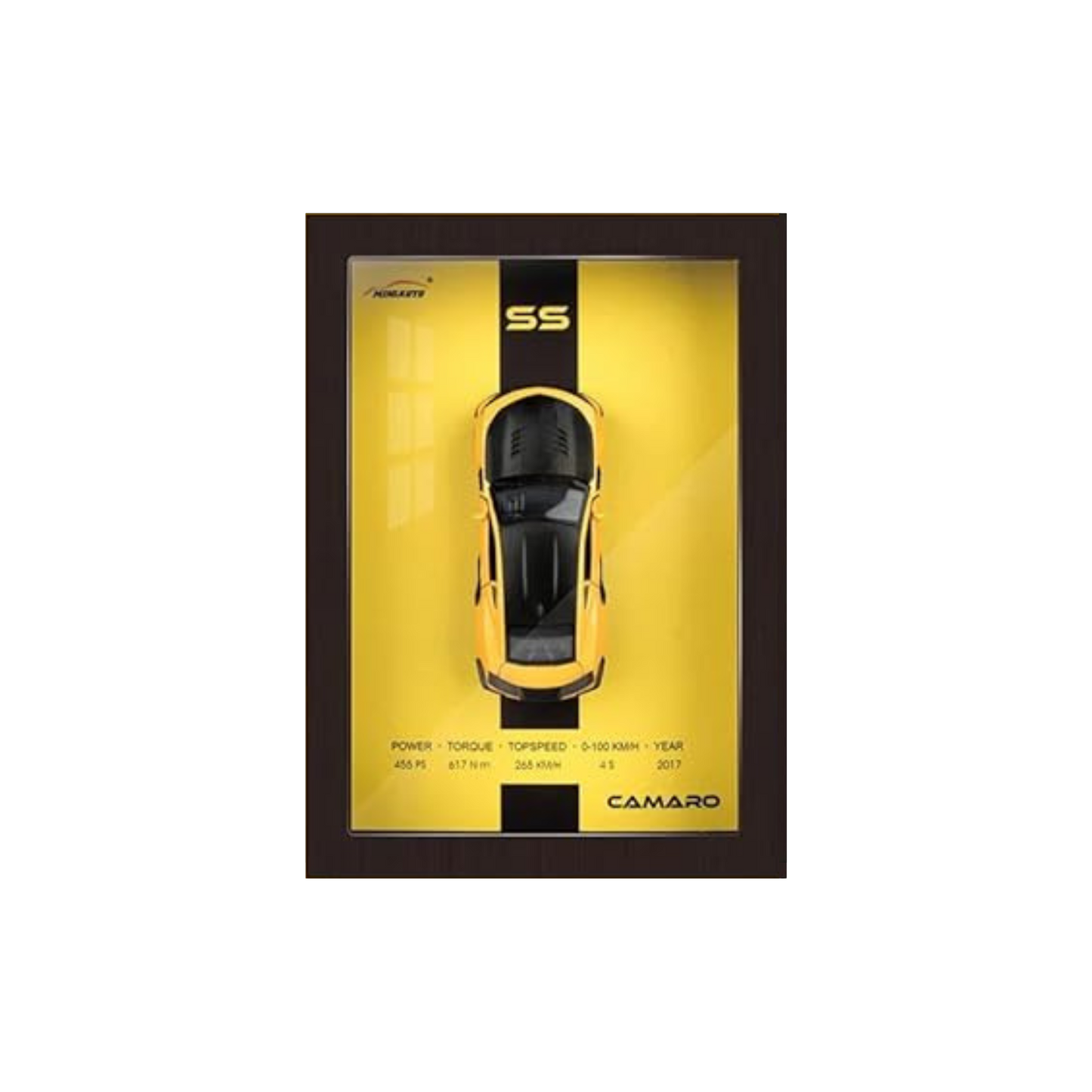 Wooden Frame with Removable Die-Cast Cars