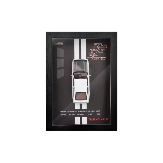 Wooden Frame with Removable Die-Cast Cars