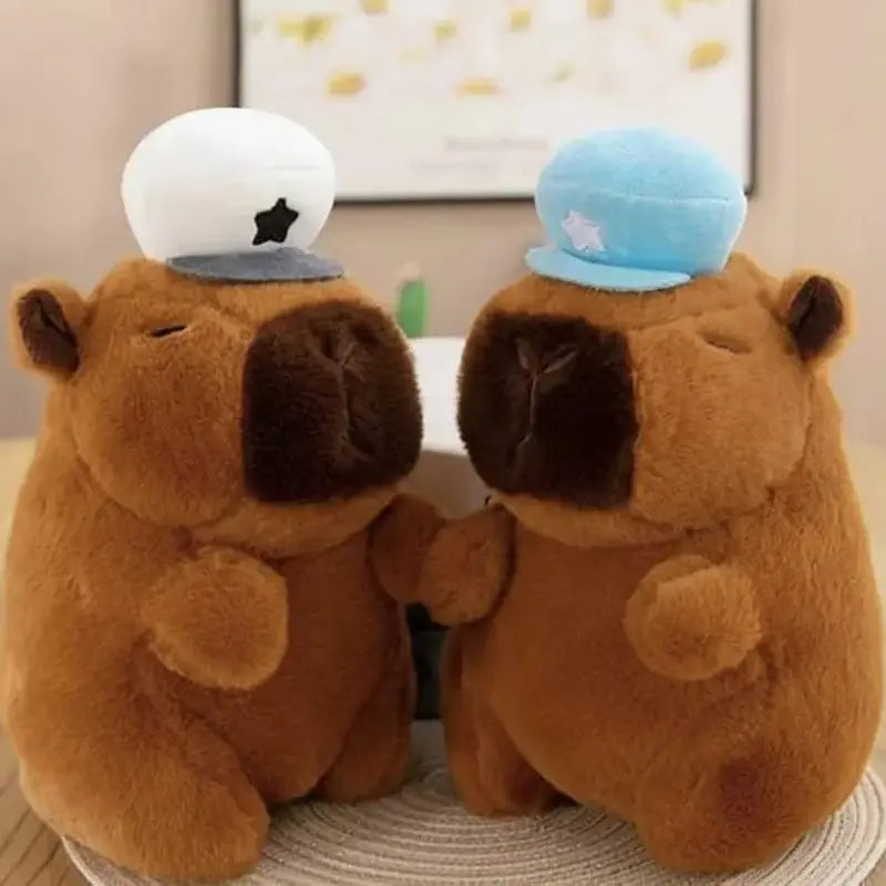 Capybara Plush Toy with Cute Hat – Single Piece Cuddle Buddy